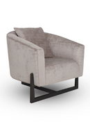 Curved Gray Accent Chair | OROA Modern Forbis | Oroatrade.com