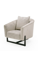 Curved Gray Accent Chair | OROA Modern Forbis | Oroatrade.com