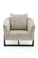 Curved Gray Accent Chair | OROA Modern Forbis | Oroatrade.com