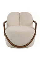 Walnut-Framed White Accent Chair | OROA Modern Fortuna | Oroatrade.com