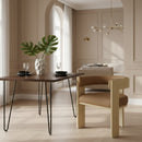 Natural Ash Curved Dining Chair | OROA Modern Osaka