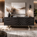 Wave Patterned Ash Sideboard | OROA Modern Finley