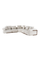 White Fabric Sectional Sofa | OROA Modern Simone | Oroatrade.com