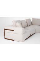 White Fabric Sectional Sofa | OROA Modern Simone | Oroatrade.com