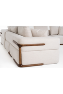 White Fabric Sectional Sofa | OROA Modern Simone | Oroatrade.com