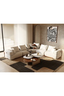 White Fabric Sectional Sofa | OROA Modern Simone | Oroatrade.com