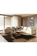 White Fabric Sectional Sofa | OROA Modern Simone | Oroatrade.com