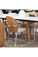 Taupe Leatherette Dining Armchair | OROA Modern Rexford | Oroatrade.com