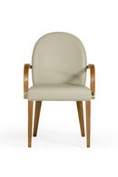 Taupe Leatherette Dining Armchair | OROA Modern Rexford | Oroatrade.com