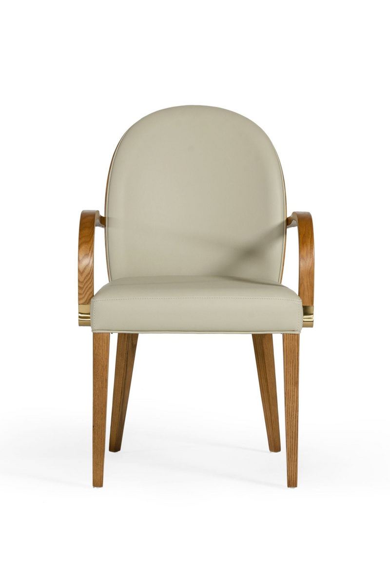 Taupe Leatherette Dining Armchair | OROA Modern Rexford | Oroatrade.com