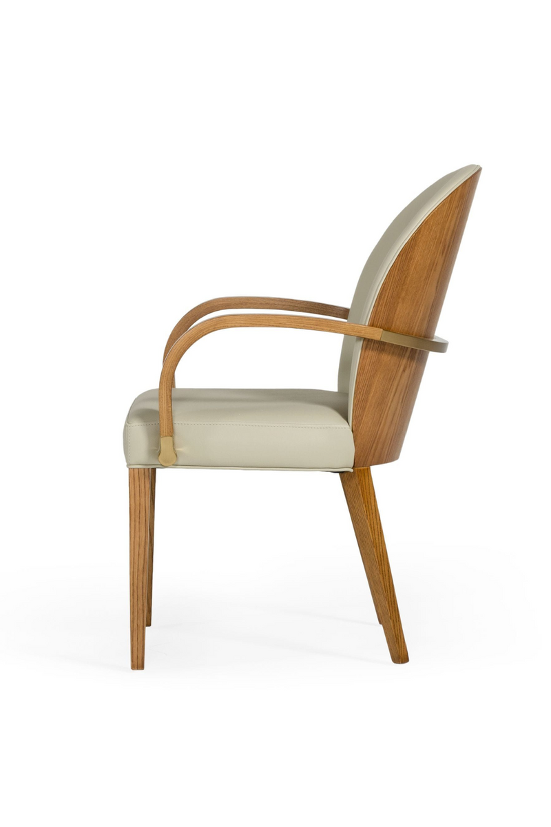 Taupe Leatherette Dining Armchair | OROA Modern Rexford | Oroatrade.com