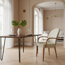 Taupe Vegan Leather Dining Armchair | OROA Modern Rexford | Oroatrade.com