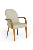 Taupe Vegan Leather Dining Armchair | OROA Modern Rexford | Oroatrade.com