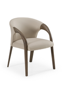 Vegan Leather Curved Dining Chair | OROA Modern Wynetta | Oroatrade.com
