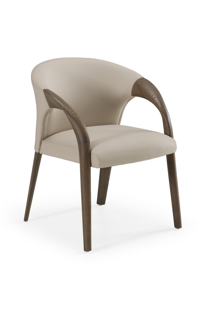 Vegan Leather Curved Dining Chair | OROA Modern Wynetta | Oroatrade.com