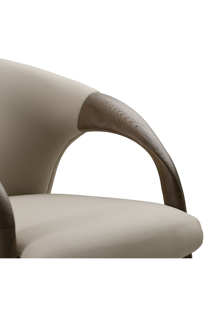 Vegan Leather Curved Dining Chair | OROA Modern Wynetta | Oroatrade.com