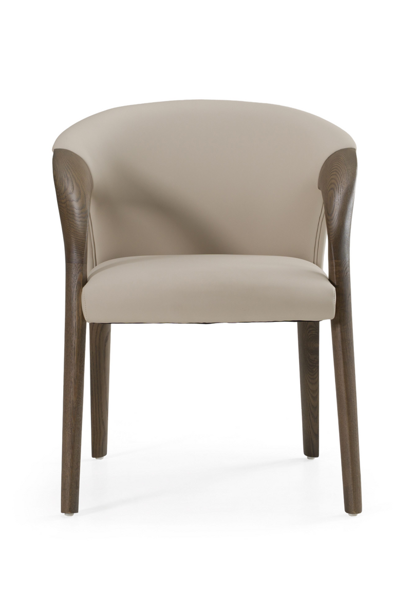 Vegan Leather Curved Dining Chair | OROA Modern Wynetta | Oroatrade.com