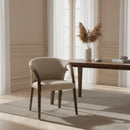 Vegan Leather Curved Dining Chair | OROA Modern Wynetta