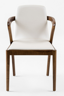 Walnut Framed Cream Dining Chair | OROA Modern Falcon | Oroatrade.com