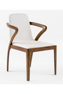 Walnut Framed Cream Dining Chair | OROA Modern Falcon | Oroatrade.com