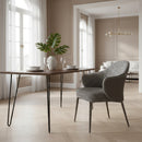 Gray Fabric Dining Chair | OROA Modern Cora | Oroatrade.com