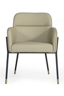 Gray Vegan Leather Dining Armchair | OROA Modern Brady | Oroatrade.com