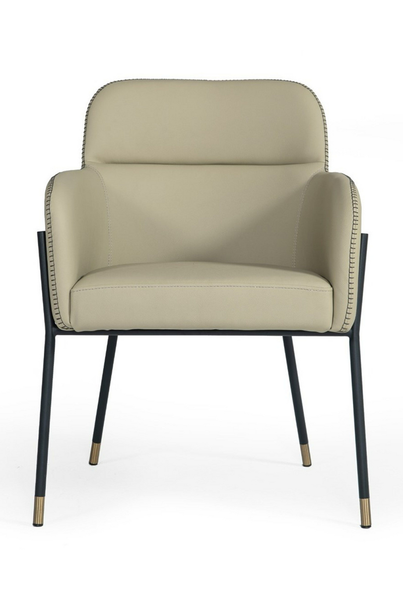 Gray Vegan Leather Dining Armchair | OROA Modern Brady | Oroatrade.com
