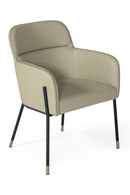 Gray Vegan Leather Dining Armchair | OROA Modern Brady | Oroatrade.com