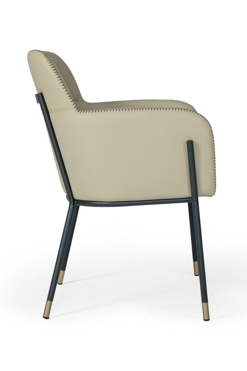 Gray Vegan Leather Dining Armchair | OROA Modern Brady | Oroatrade.com