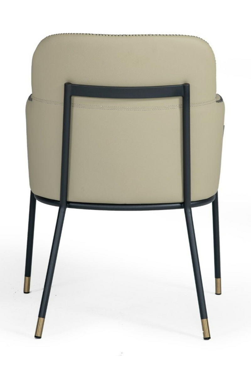 Gray Vegan Leather Dining Armchair | OROA Modern Brady | Oroatrade.com