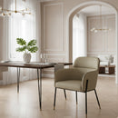 Gray Vegan Leather Dining Armchair | OROA Modern Brady