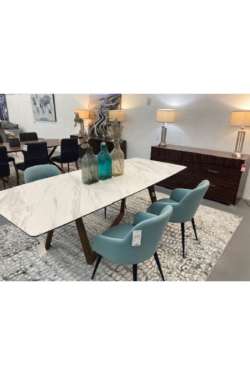 White Marble Top Dining Table | OROA Modern James | Oroatrade.com
