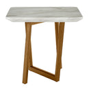White Ceramic End Table | OROA Modern James