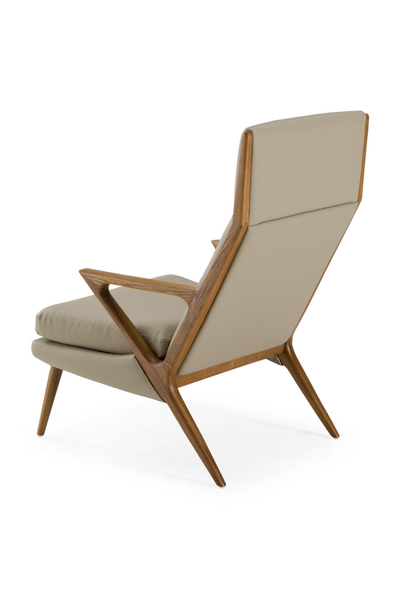 Beige Leatherette Lounge Chair & Ottoman | OROA Modern | Oroatrade.com