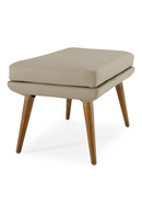 Beige Leatherette Lounge Chair & Ottoman | OROA Modern | Oroatrade.com