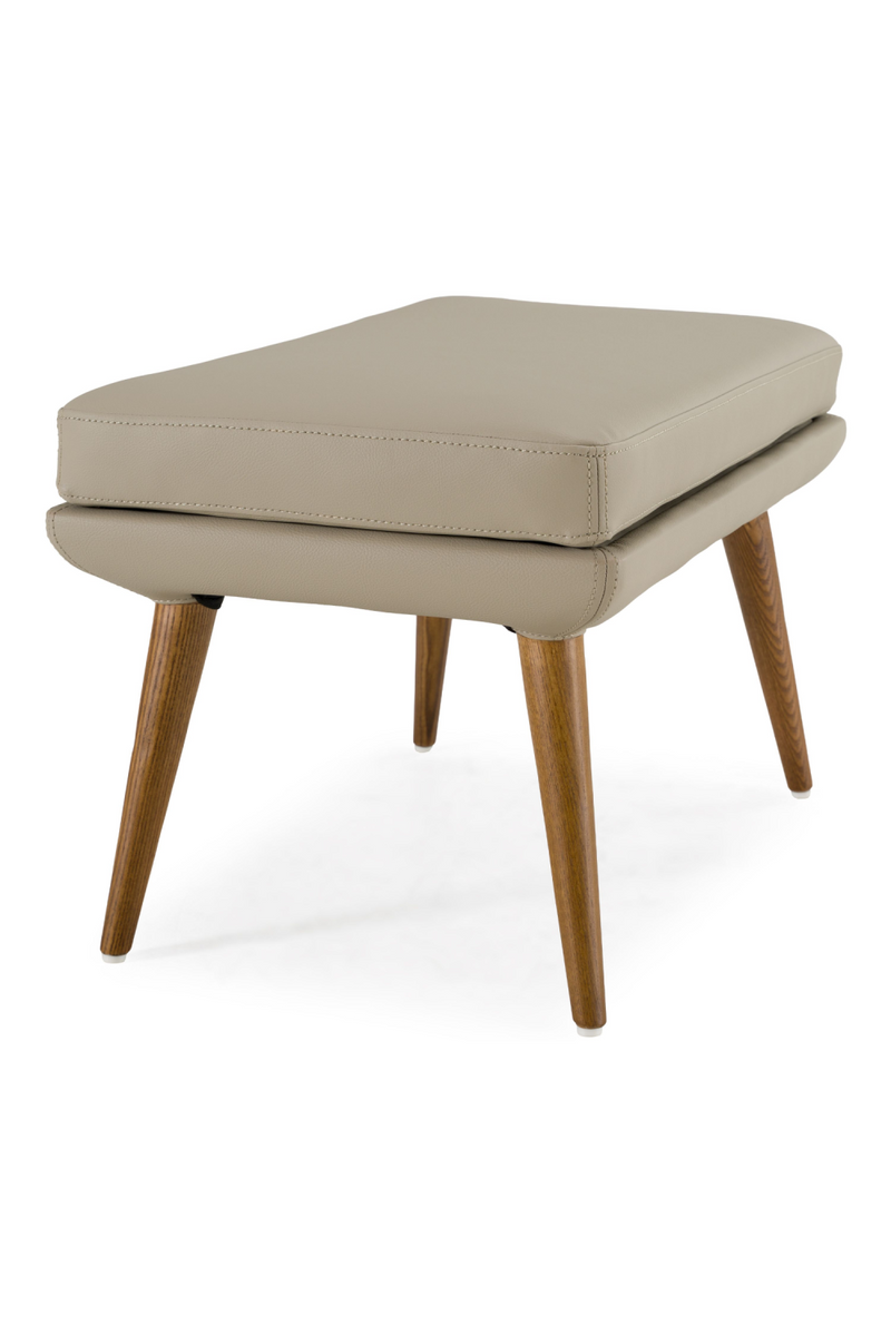 Beige Leatherette Lounge Chair & Ottoman | OROA Modern | Oroatrade.com