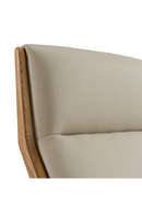 Beige Leatherette Lounge Chair & Ottoman | OROA Modern | Oroatrade.com