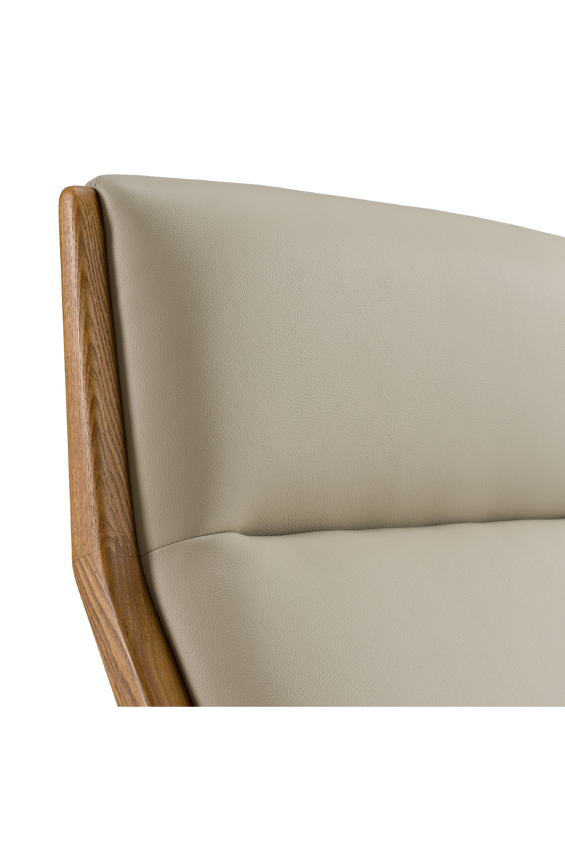Beige Leatherette Lounge Chair & Ottoman | OROA Modern | Oroatrade.com