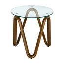 Glass Round End Table | OROA Modern Lassen