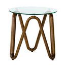 Glass Round End Table | OROA Modern Lassen