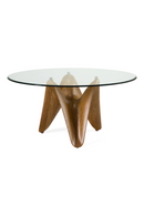 Round Tempered Glass Dining Table | OROA Modern Seguin