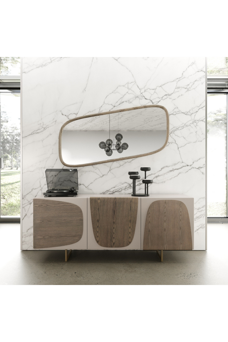 Gray Wooden 3-Door Sideboard | OROA Modern Wynetta | Oroatrade.com