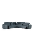Blue Leather Recliner Sectional Sofa | OROA Modern Dalton | Oroatrade.com