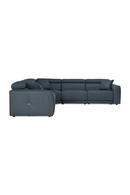 Blue Leather Recliner Sectional Sofa | OROA Modern Dalton | Oroatrade.com
