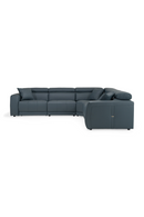 Blue Leather Recliner Sectional Sofa | OROA Modern Dalton | Oroatrade.com