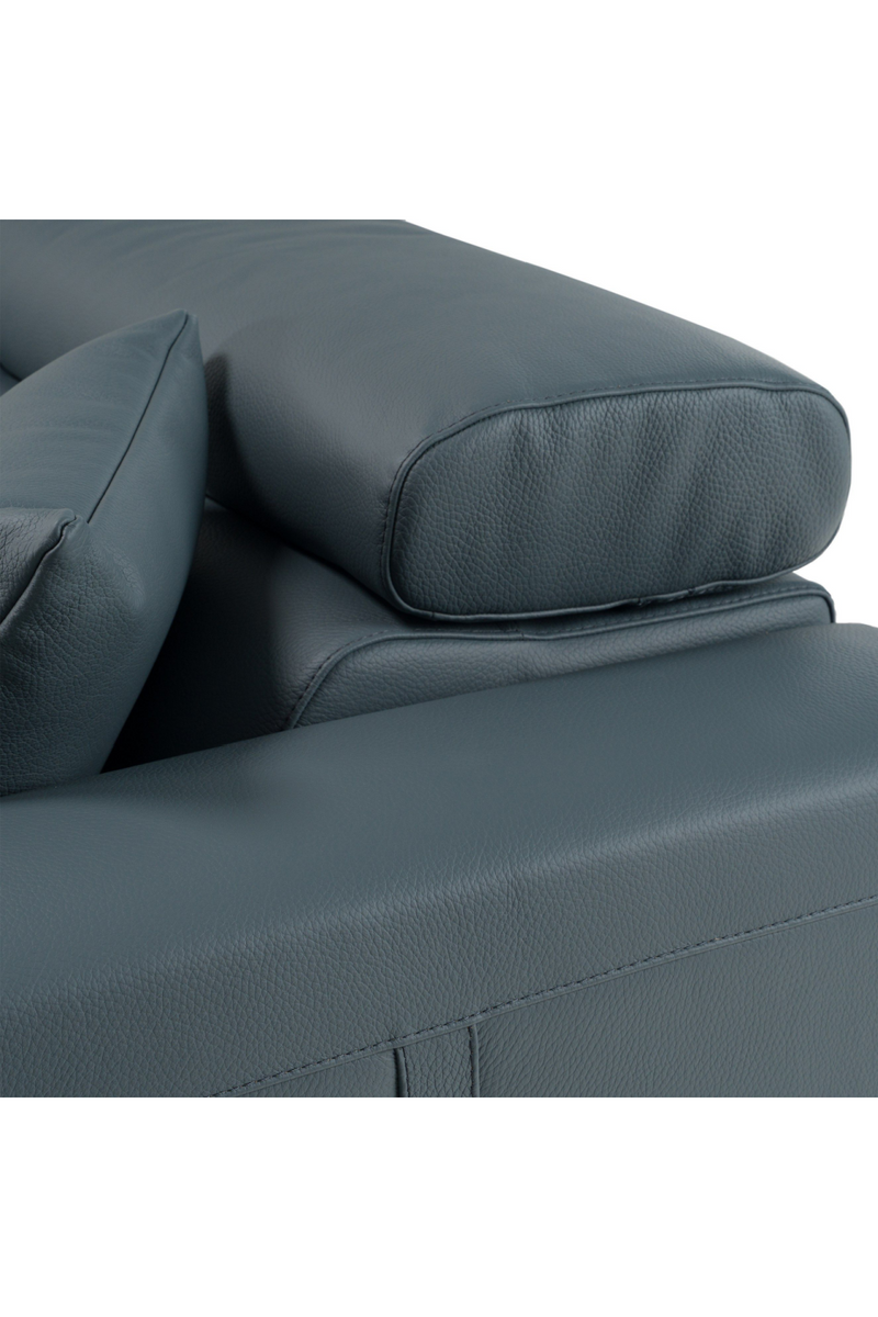 Blue Leather Recliner Sectional Sofa | OROA Modern Dalton | Oroatrade.com