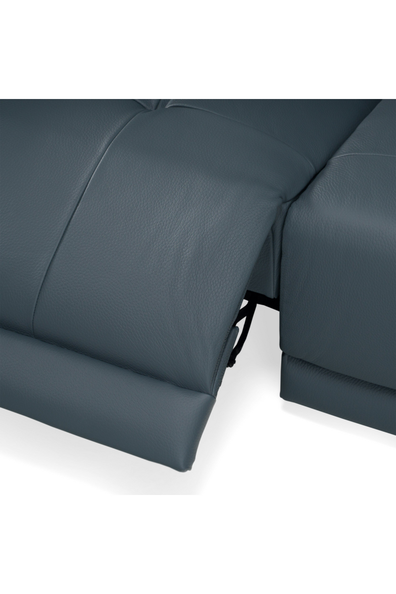 Blue Leather Recliner Sectional Sofa | OROA Modern Dalton | Oroatrade.com