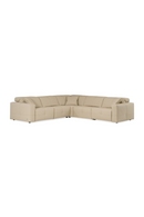 Cream Leather Recliner Sectional Sofa | OROA Modern Nizza | Oroatrade.com
