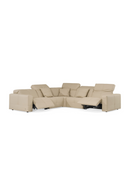Cream Leather Recliner Sectional Sofa | OROA Modern Nizza | Oroatrade.com