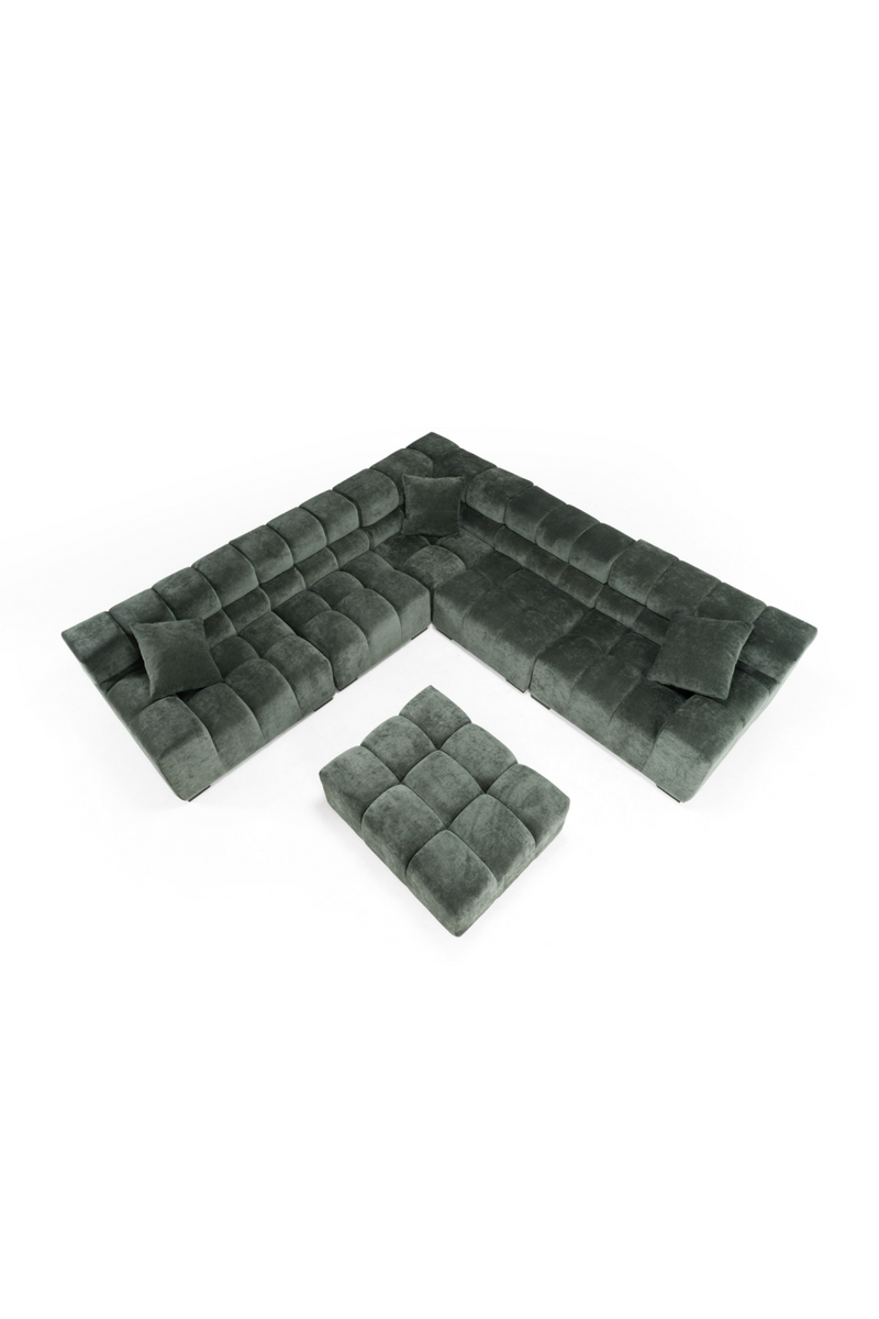 Green Fabric Modular Sofa | OROA Modern Ludwig | Oroatrade.com